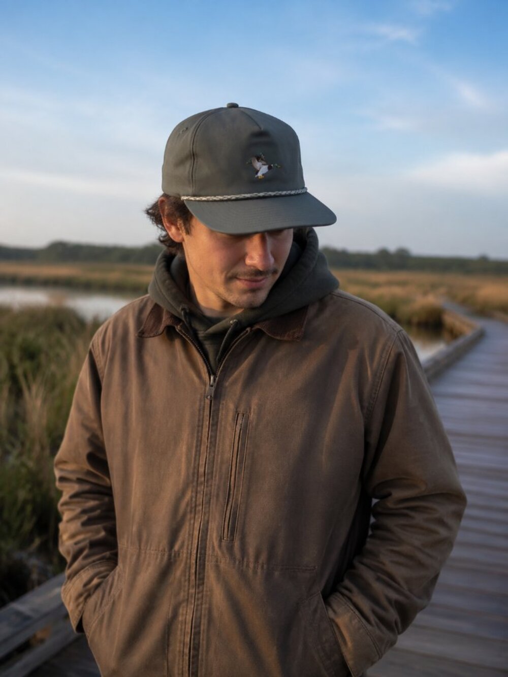 Poncho Outdoors Green Mallard Duck Hunting Green Bird Ducks Snapback